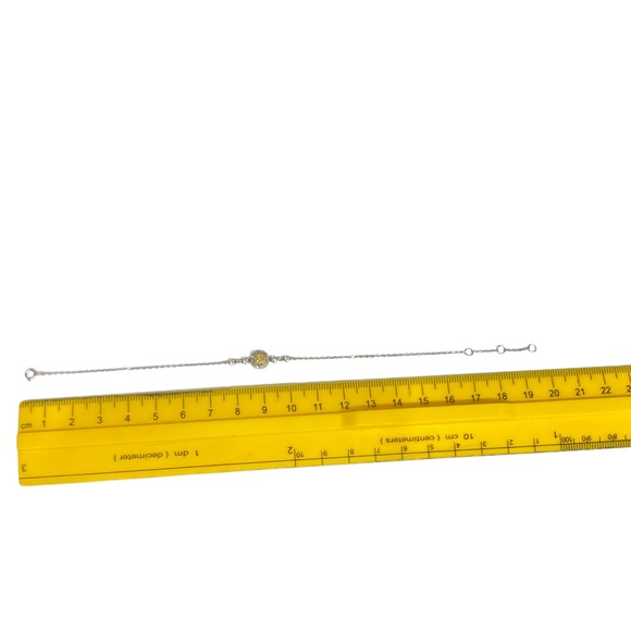 18k White Gold Bracelet/ Yellow Diamond - Picture 8 of 9